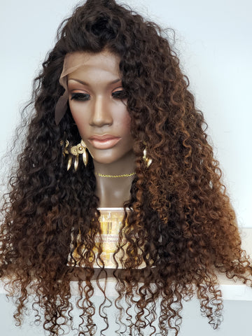 Curly Sunkissed Balayage Lace Wig - Heavenly Lox