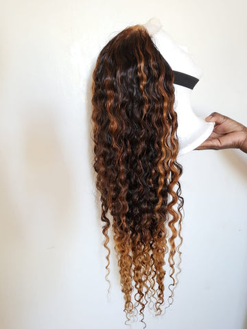 Curly Balayage Ombre Lace Wig